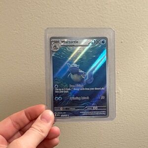 Wartortle 151 Holo Trading Card - Blue